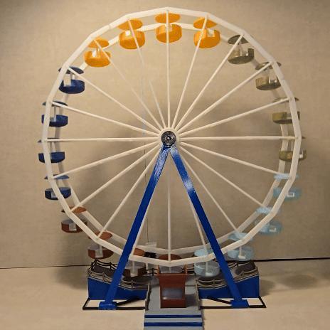 3D Printable Ferris Wheel Model H0