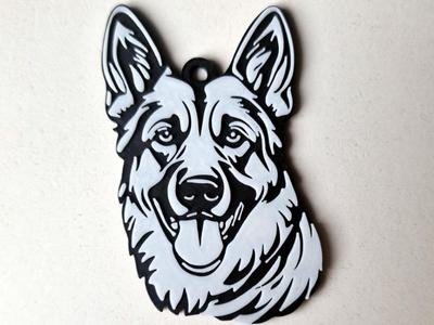 German Shepherd keychain
