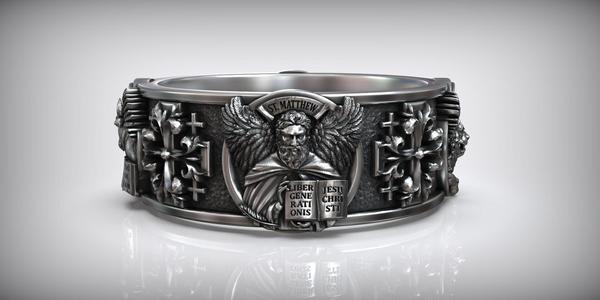 Saint Matthew Mark Luke John Evangelists Cross Ring