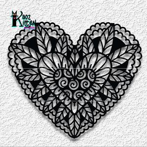 mandala heart wall art valentines day decor