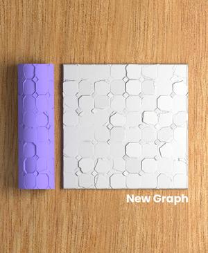 Collection SpringGreen | New Graph | Polymer Clay Seamless Texture Roller