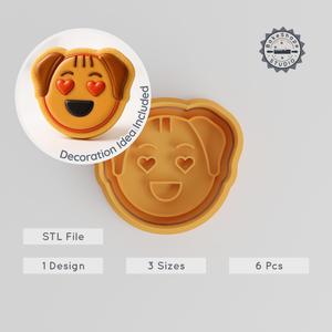 Dog Heart & Shape Cutter Stamp Set, Love Themed, Perfect for Cookies & Fondant, 3 Sizes, Animal Affection Bundle PRODUCT_895