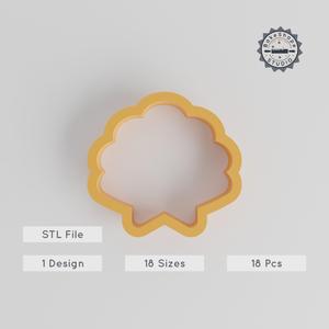 Sea Shell Shape Cutter Set, 18 Sizes 0.75"-5.00", Perfect for Cookies, Fondant, Clay, Ocean & Sealife Theme PRODUCT_2730
