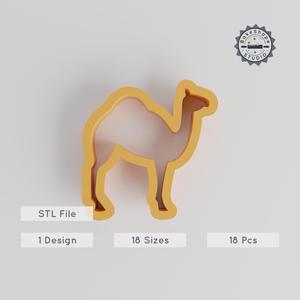 Camel Shape Cutter Set, 18 Sizes, 0.75"-5.00", Perfect for Cookies, Fondant & Clay, Desert Animal Theme PRODUCT_130