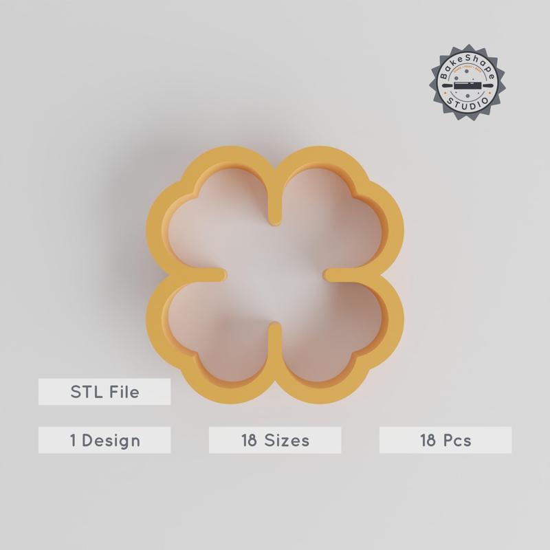 Four Leaf Clover Shape Cutter Set, 18 Sizes, Ideal for Cookies, Fondant & Clay, Lucky Clover, Shamrock, Fortune Leaf Design PRODUCT_115