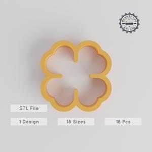 Four Leaf Clover Shape Cutter Set, 18 Sizes, Ideal for Cookies, Fondant & Clay, Lucky Clover, Shamrock, Fortune Leaf Design PRODUCT_115