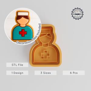Dental Assistant Cookie Cutter & Stamp Set, Oral Care, Dentistry Help, Medical, 3 Sizes PRODUCT_506