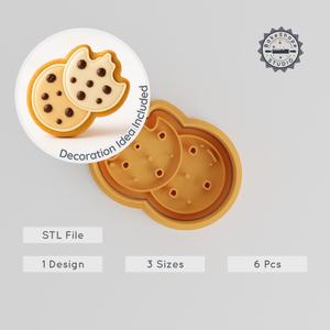 Cookie Shape Cutter & Stamp Set, Perfect for Cookies & Fondant, Includes 6 Pieces in S/M/L Sizes PRODUCT_761