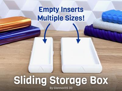 Sliding Storage Box (slim travel storage organizer)