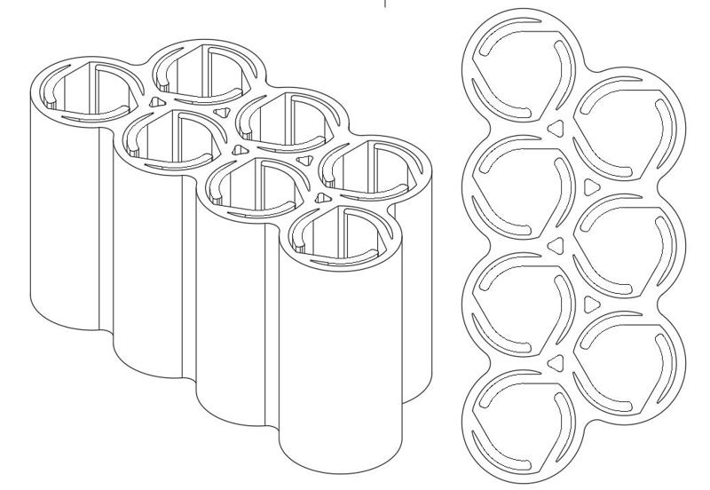 7 cell holder array