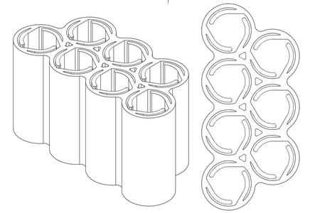 7 cell holder array