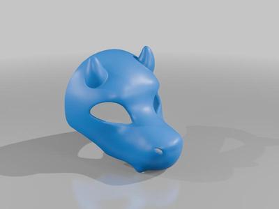 Horned Raptor Fursuit mask base
