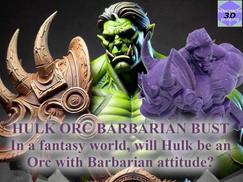 Hulk Orc Barbarian Bust