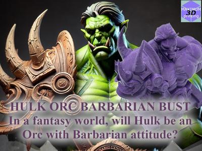 Hulk Orc Barbarian Bust
