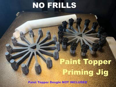 NO FRILLS Paint Cap Priming Jig