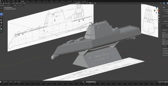 Zumwalt Class Destroyer -- USS Michael Monsoor 