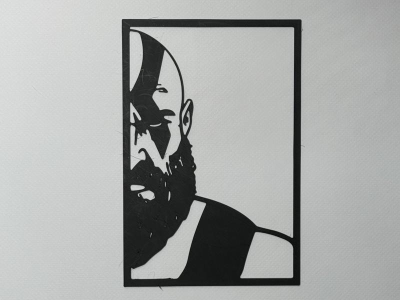 Kratos silhouette from God of Wars (wall art)