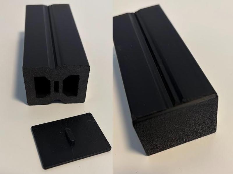 WPC Substructure End Cap for Deck Terrace 3x4cm
