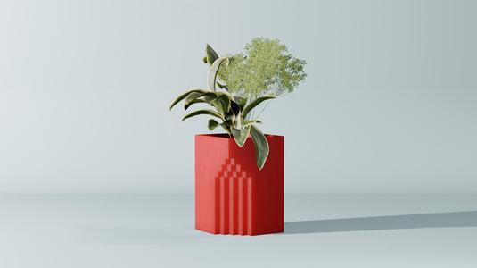 Cascade Cube Pot Plant - Home Decoration