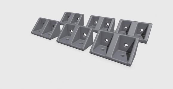 2040 Eckverbinder Corner Bracket  M5 M4 M3 in 3mm and 4mm