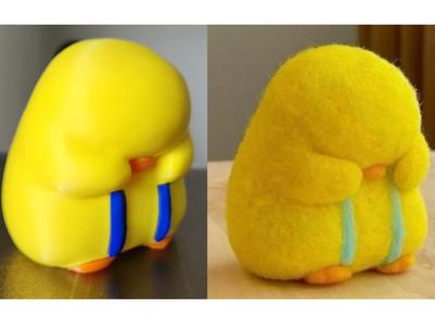 Cute crying duck