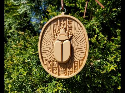 Ancient Egyptian Scarab Amulet Pendant (Necklace)