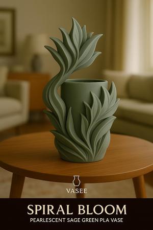 Petal vase art organizer with elegant floral flow