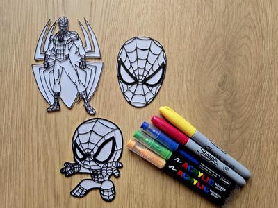 Spidey Spiderman DIY Coloring Kit Set Pack Fun