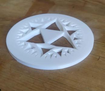 Sierpinski carpet coaster
