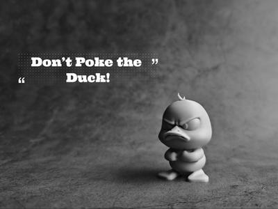An Angry Little Duckling 2 Miniature Animal Model Ornament
