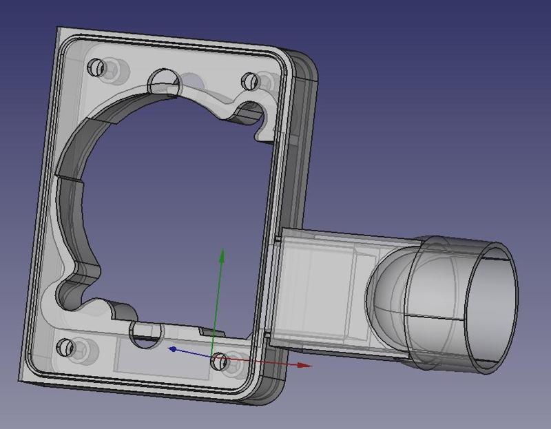 Tiny-T (or Salad Fork) AirFilter Exhaust adapter for ABS printing