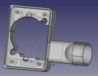 Tiny-T (or Salad Fork) AirFilter Exhaust adapter for ABS printing
