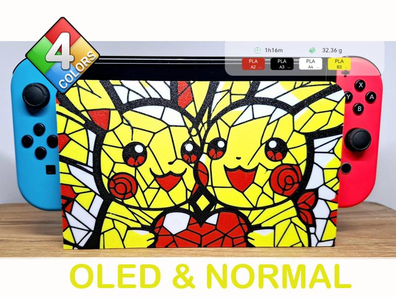 Coque Dock nintendo Switch : "Double Pika"