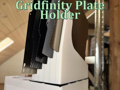 Upright Gridfinity Plate Holder – 5 Slots - 2×4