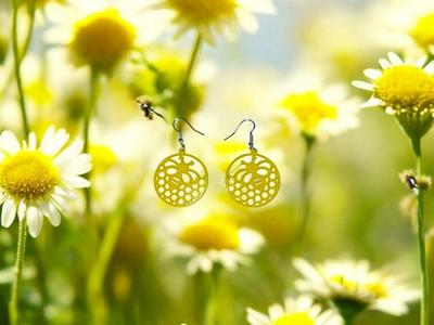 Honey bee earrings