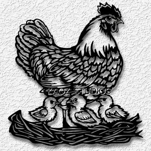 hen with chicks wall art chicken wall decor ranch house decoration
