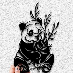 panda in bamboo wall art panda bear wall decor wildlife decoration