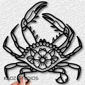 mandala crab wall art cancer zodiac decor ocean life decoration