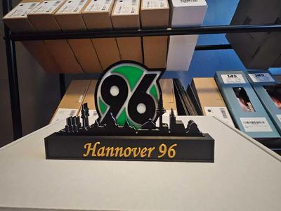 Hannover 96 with skyline of Hannover