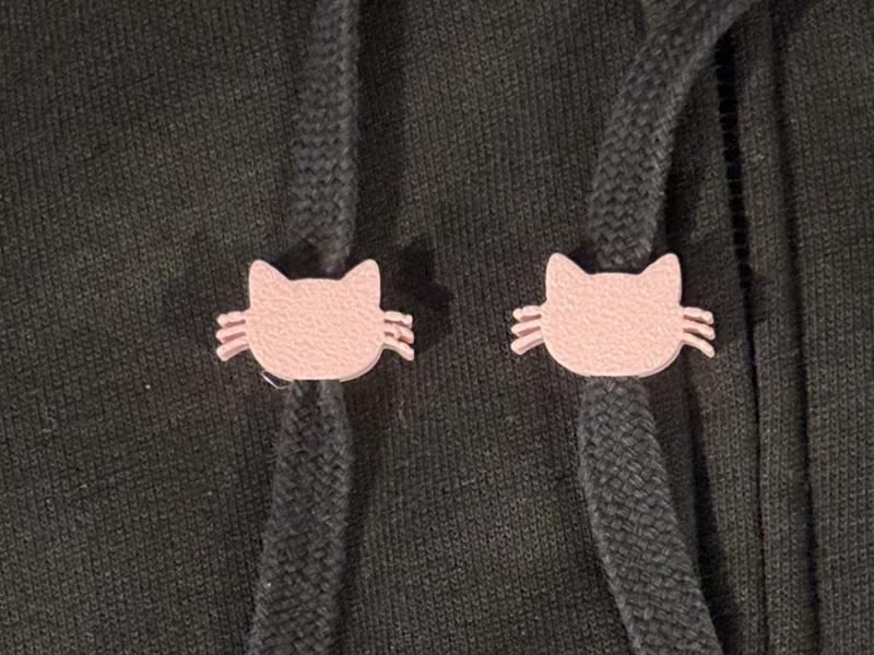 Cat Hoodie Drawstring Beads