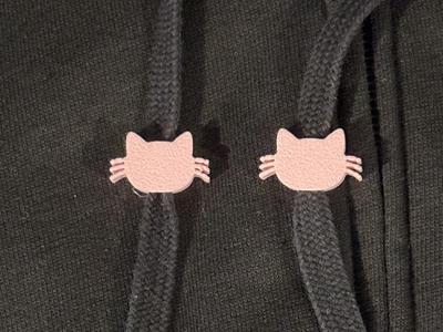 Cat Hoodie Drawstring Beads
