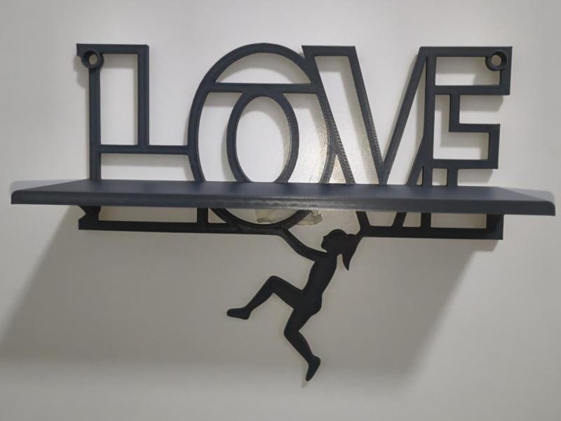 LOVE Shelf – Artistic Wall-Mountable Design