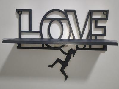 LOVE Shelf – Artistic Wall-Mountable Design