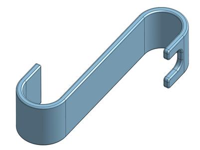 Simple hook for towels or a hair dryer