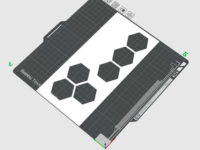 Hexagon Stencil & Paint Swatches
