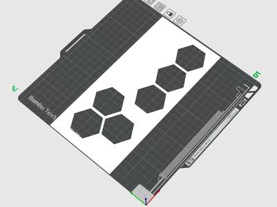Hexagon Stencil & Paint Swatches