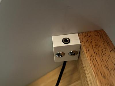 AUX female Extension under desk mount 