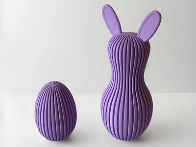 Modern Bunny with Egg – Decorative Set