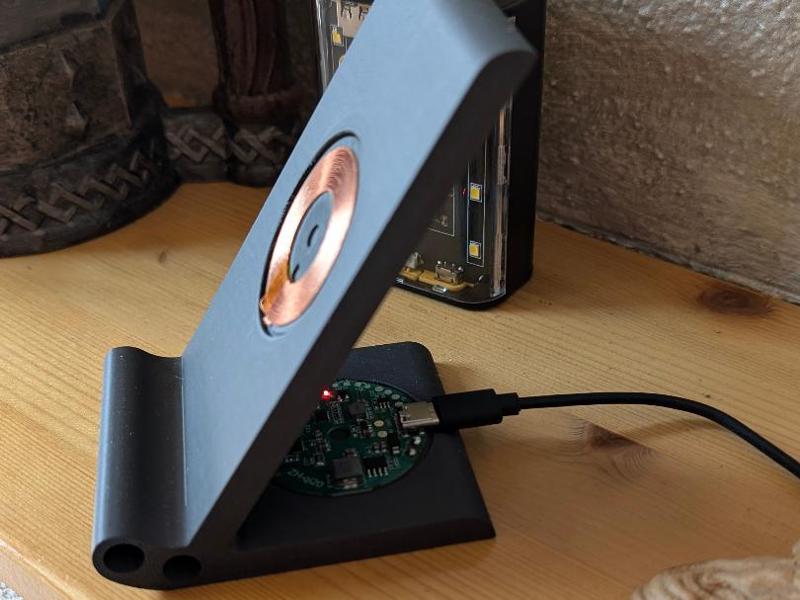 Handy holder with inductive charging
