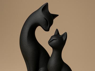 Cats sculpture - Home Decore